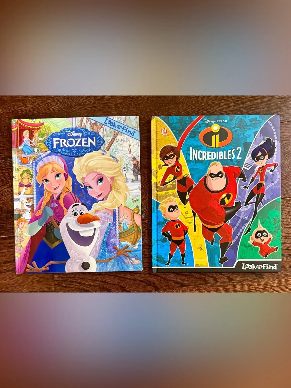 Disney Frozen & Incredibles 2 Hardcover Look and Find Book Bundle